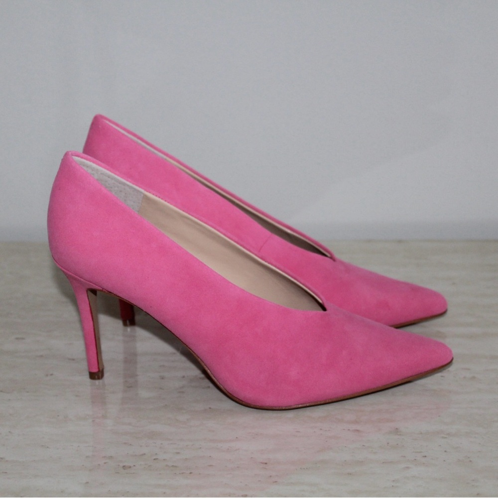 Vince Camuto Ankia Soft Pink Suede Pump Heels - Picture 4 of 16